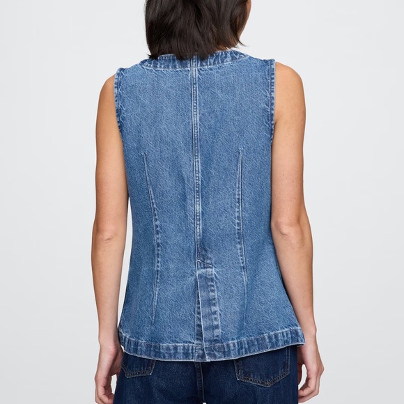 Gap Longline Denim Vest - Picture 3 of 7
